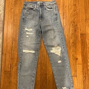 High rise skinny mom jeans